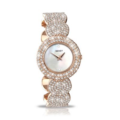 Ladies 'Elegance' bronze round strap watch 4852.37